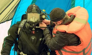 Салехардские водолазы демонстрируют профессиональное мастерство