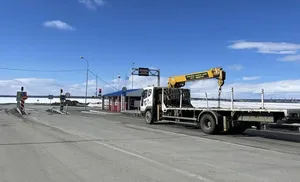 Закрытие ледовой переправы Салехард - Лабытнанги