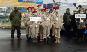 Юные спасатели разбили лагерь в окрестностях Салехарда