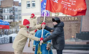Ямальский район принял эстафету Победы: символ мужества дошел до Нового Порта