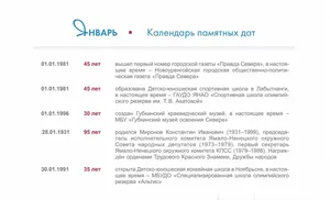 Ямальские архивисты подготовили календарь памятных дата Ямала на 2026 год