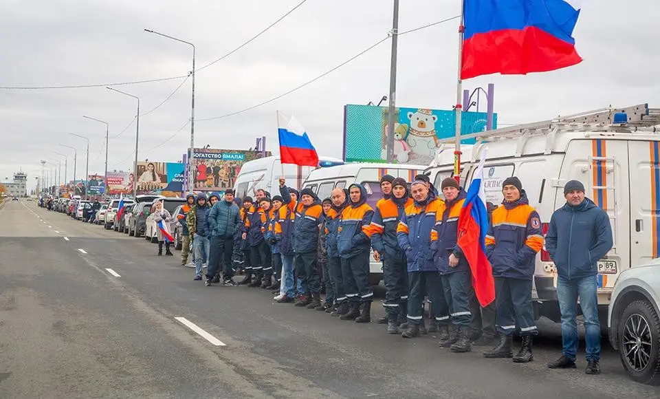 Город на полярном круге проводил своих защитников