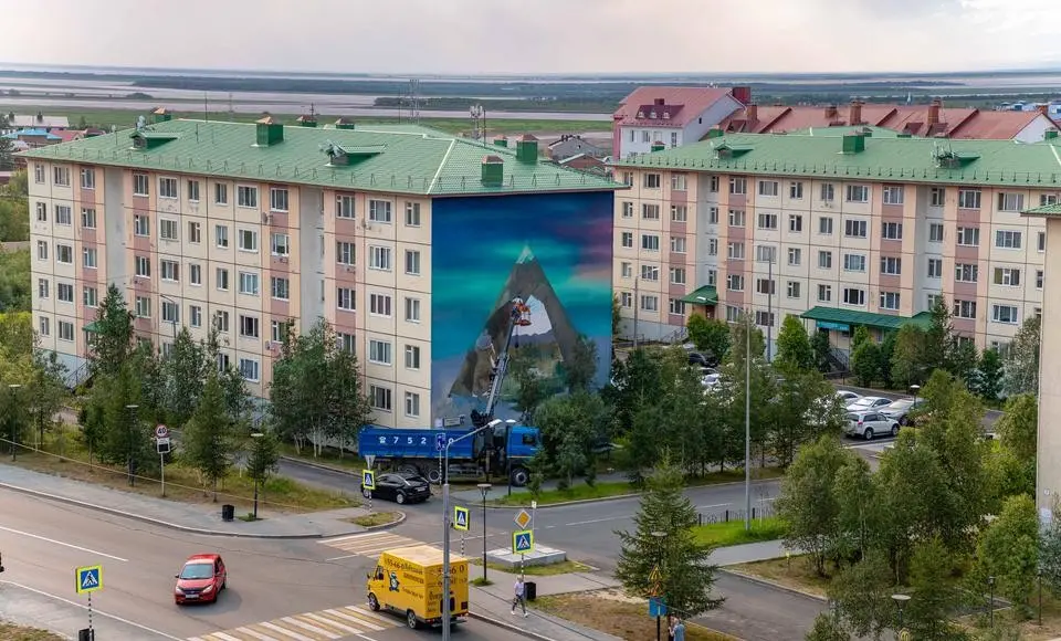 В Салехарде работали уличные художники на фестивале «YAM(ural)AL»