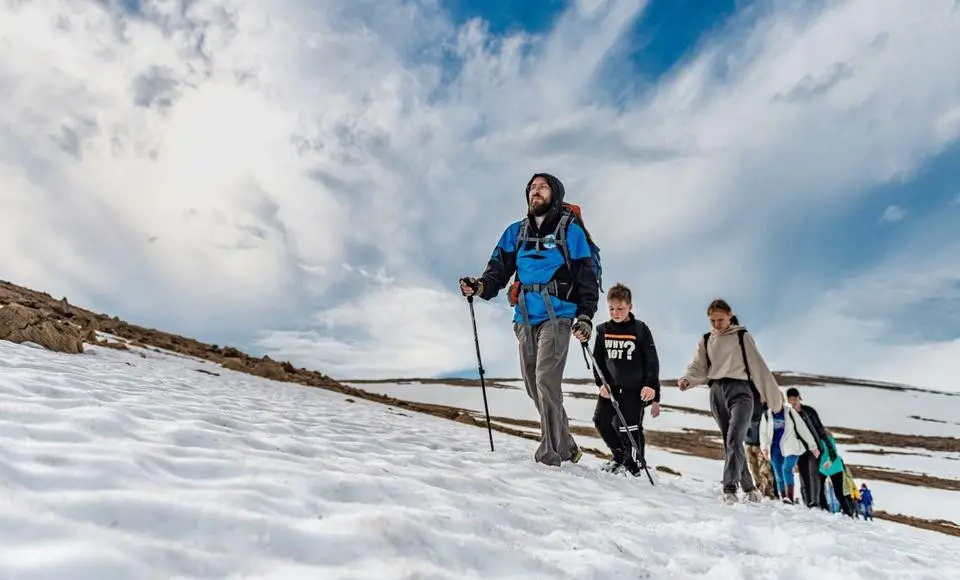 Снежный оазис на полярной земле