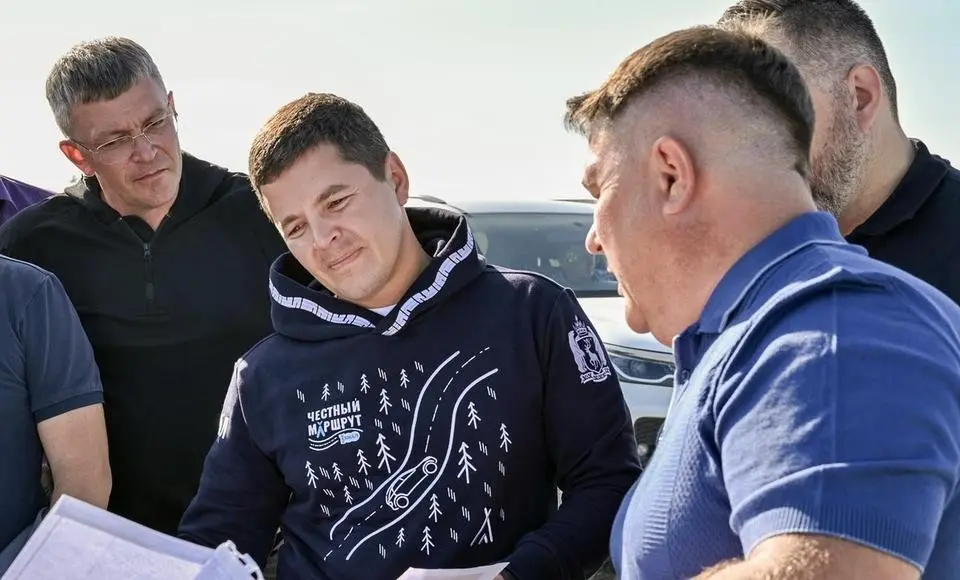 Дмитрий Артюхов оценил ход ремонта главной трассы Ямала и осмотрел объекты в Надыме